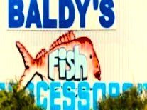 Baldy's Fish Processors sign outside the warehouse